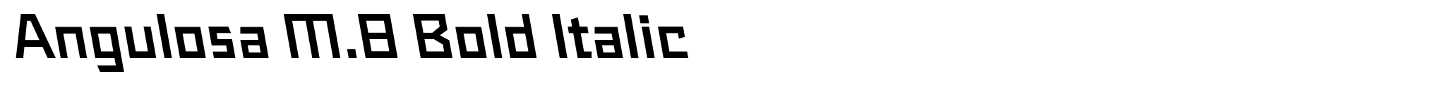 Angulosa M.8 Bold Italic image